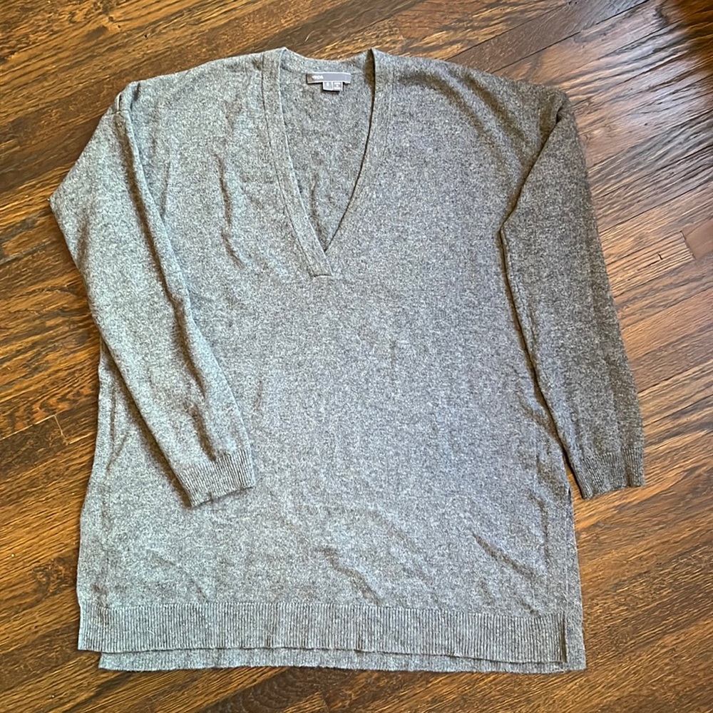 Vince Cashmere/Wool Blend Deep V Sweater